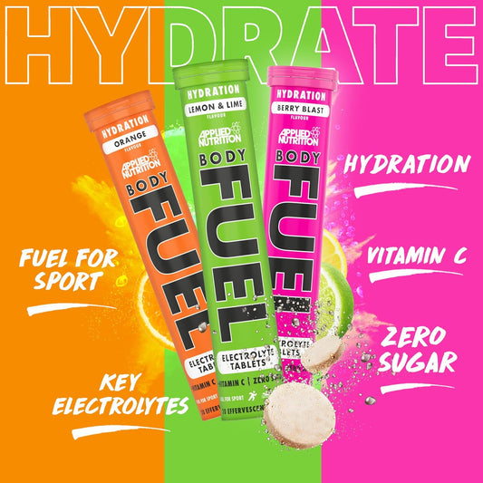 Applied Nutrition Bodyfuel Hydro Rehydration, Vitamin C 1000Mg, Effervecent Tablet (1 Packs Of 20) (Berry Blast)