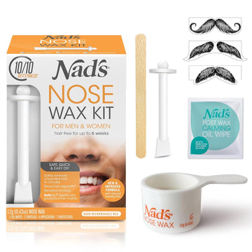 Nad'S Nose Wax Kit For Men & Women - Waxing Kit For Quick & Easy Nose Hair Removal, 12G / 0.42Oz