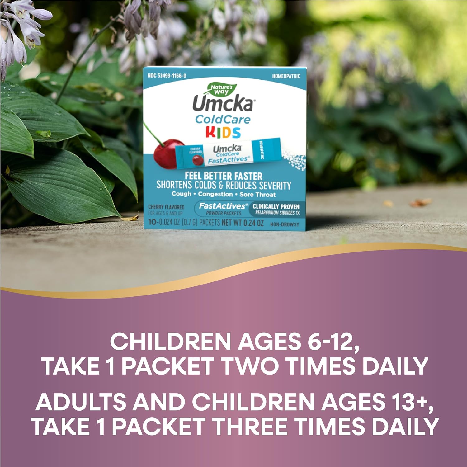 Nature'S Way Umcka Coldcare Children'S Cherry Fastactives, 10 Count (Packaging May Vary)