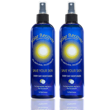 Solar Recover After Sun Moisturizing Spray 2 Pack (12 Ounce Each) - Hydrating Facial & Body Mist - 2460 Sprays of Sunburn Relief With Vitamin E & Calendula - Lotion Delivered in Water For Healthy Skin