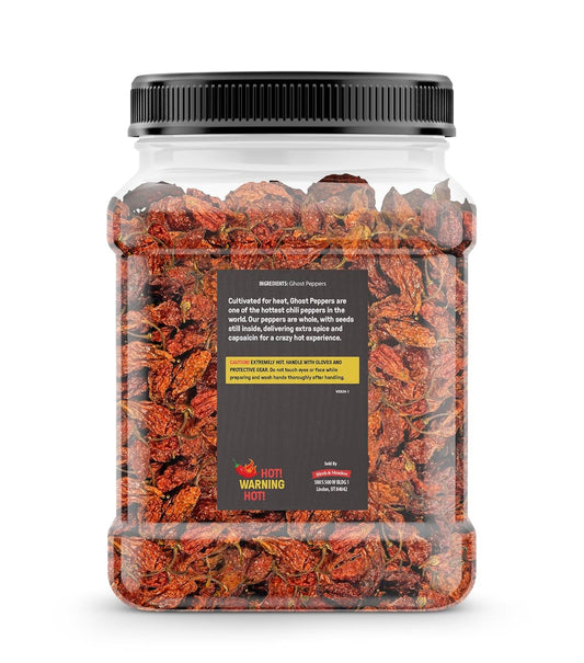 Birch & Meadow 100 Count Of Ghost Chile Pepper Pods, Extremely Hot, 1,000,000 Shu