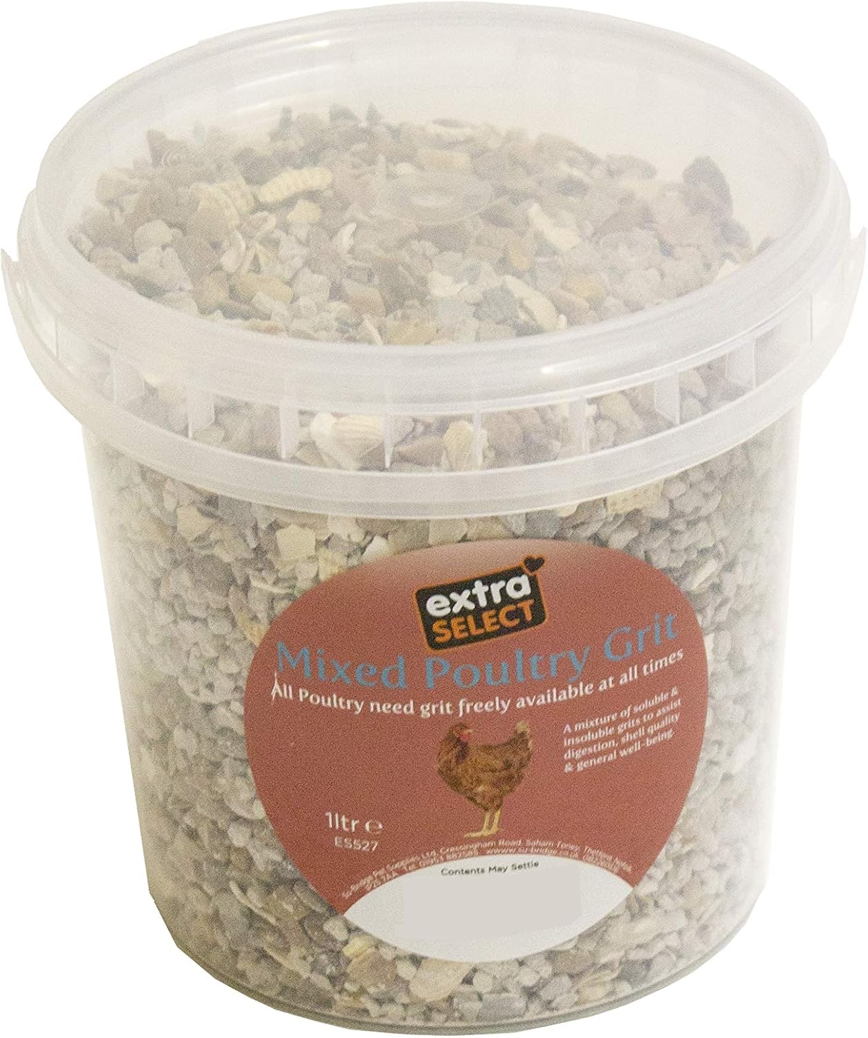 Extra Select Mixed Poultry Grit Tub, 1 Litre :Pet Supplies