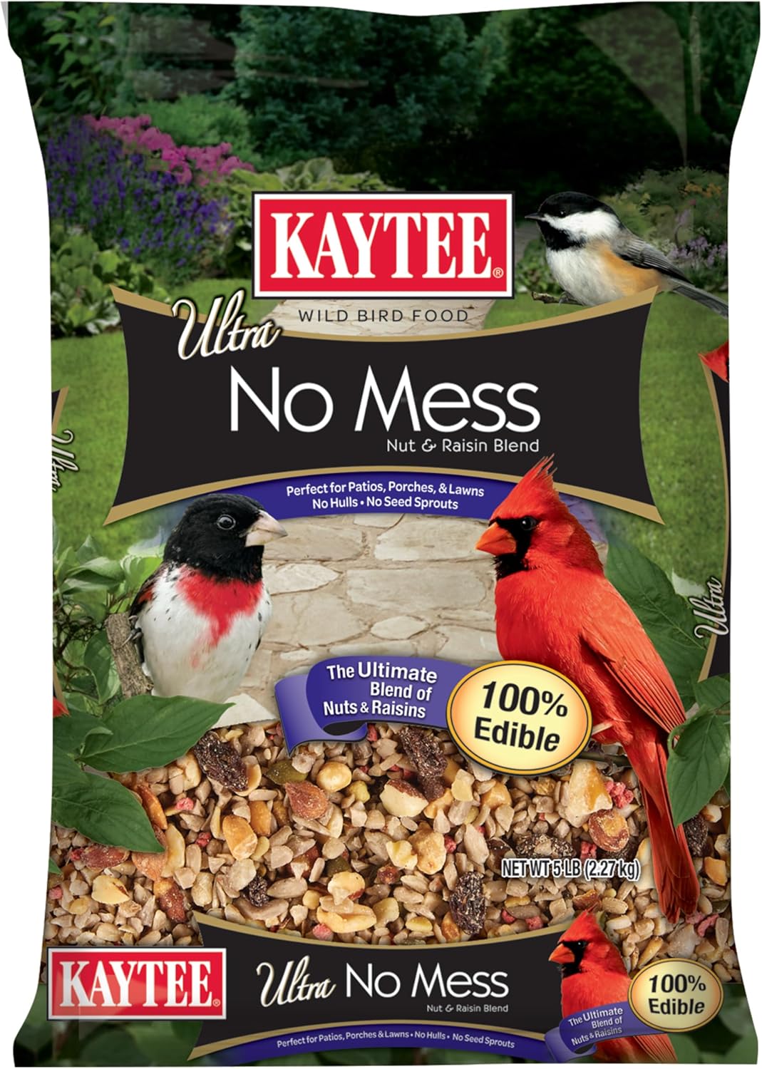 Kaytee Ultra No Mess Nut & Raisin Blend 5 Pounds