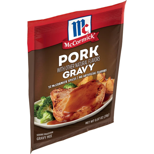 McCormick Pork Gravy Mix, 0.87 oz (Pack of 12)