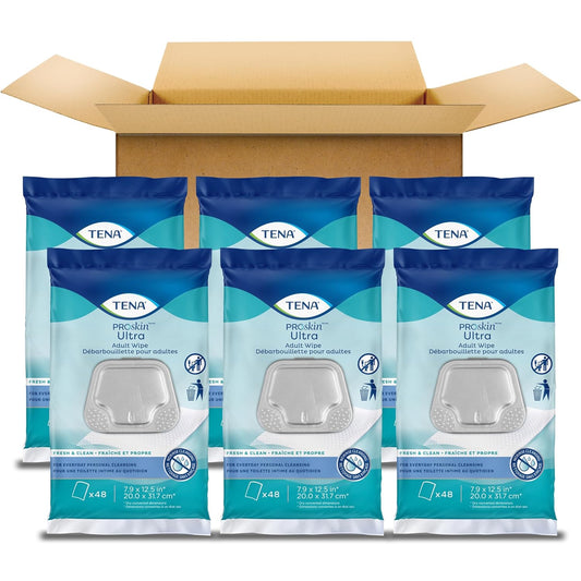 Tena Proskin Ultra Adult Wipes – 288 Count (6 Pack Of 48)