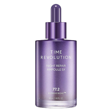 Missha Time Revolution Night Repair Face Serum Ampoule (5Th Gen) - Overnight Probiotic Skincare For Intensive Repair And Radiance, 1.69 Fl Oz