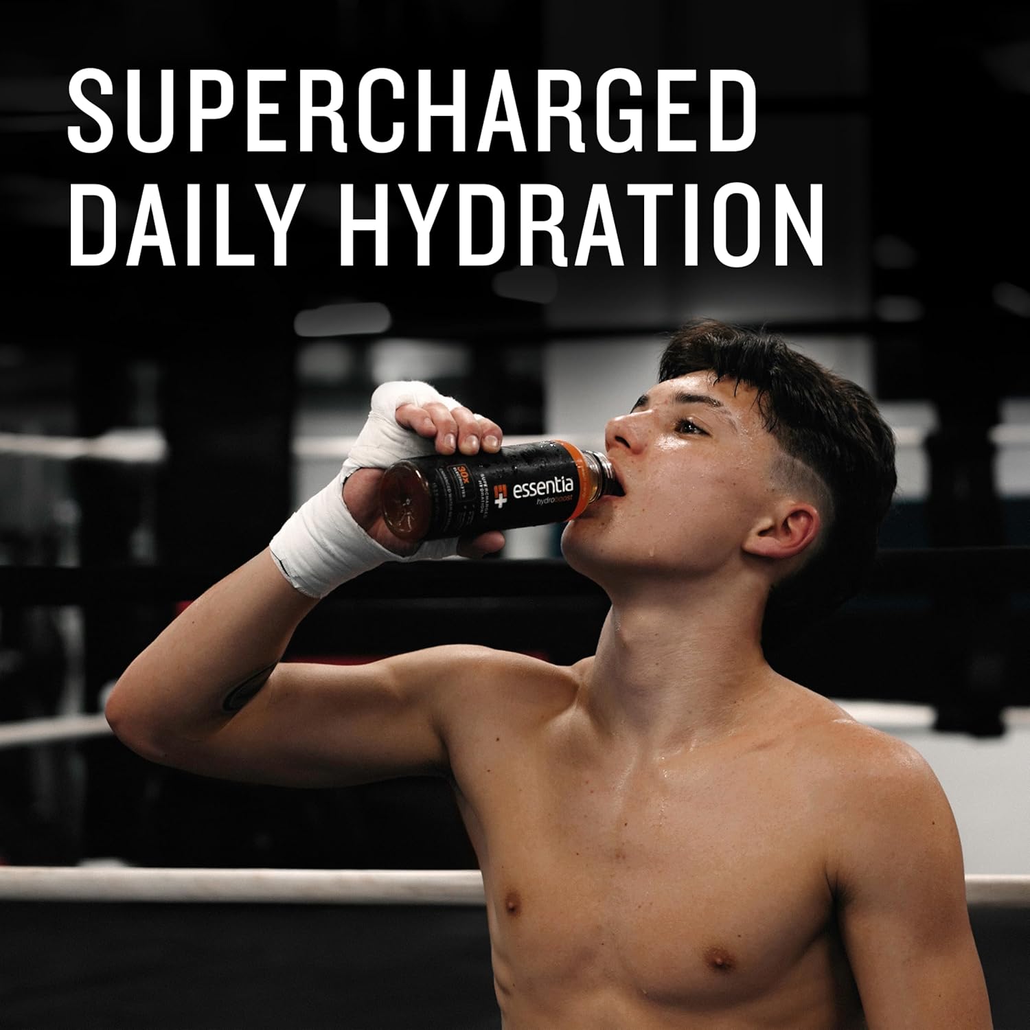 New Essentia Hydroboost Enhanced Bottled Water, 15.2 Fl. Oz. (450 Ml), 12 Pack, Peach Mango, Hydrolyte Blend With B-Complex Vitamins And Electrolytes, Clean Taste & Supercharged Hydration
