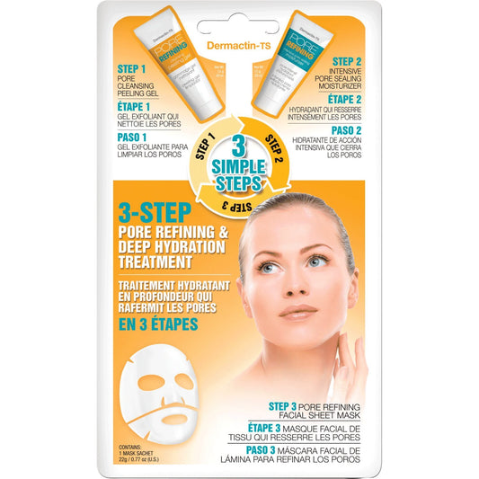 Dermactin-Ts 3-Step Pore Refining Deep Hydration Treatment : Grocery Tea Sampler : Beauty & Personal Care