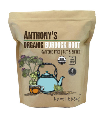 Anthony's Organic Burdock Root, 1 lb, Gluten Free, Cut & Sifted, Non GMO, Caffeine Free