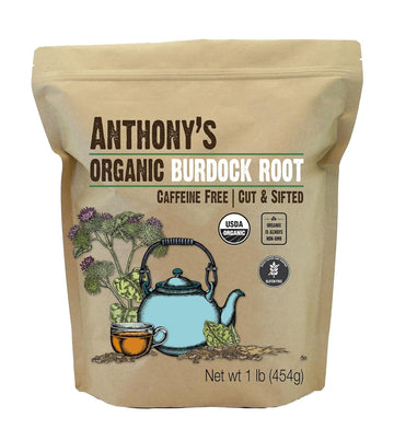 Anthony'S Organic Burdock Root, 1 Lb, Gluten Free, Cut & Sifted, Non Gmo, Caffeine Free