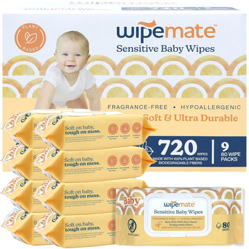 Ewg-Verified Premium Baby Wipes, 99% Water-Based, Plastic-Free, Ultra-Soft Plant-Based Wipe, Chlorine/Alcohol-Free, Ph-Balanced, Hypoallergenic Cruelty-Free With Durable Flip-Top Lid 720-Ct