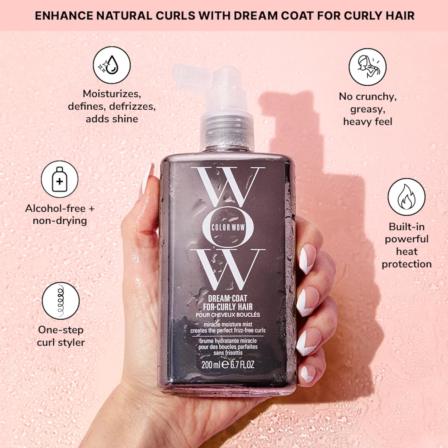 COLOR WOW Dream Duo for Curly Hair – Switch up your style from curly to straight and back again; advanced frizz control + heat protectants keep hair smooth, healthy and glossy. : Beauty & Personal Care