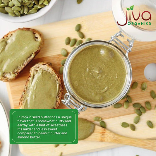 Jiva Organics RAW SPROUTED Organic Pumpkin Seed Butter 8-Ounce Jar