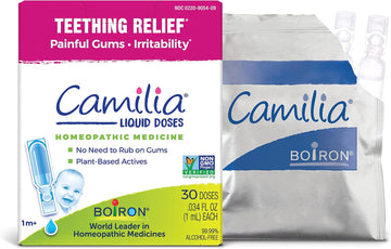 Boiron Camilia Teething Drops For Daytime And Nighttime Relief Of Painful Or Swollen Gums And Irritability In Babies - 15 Count