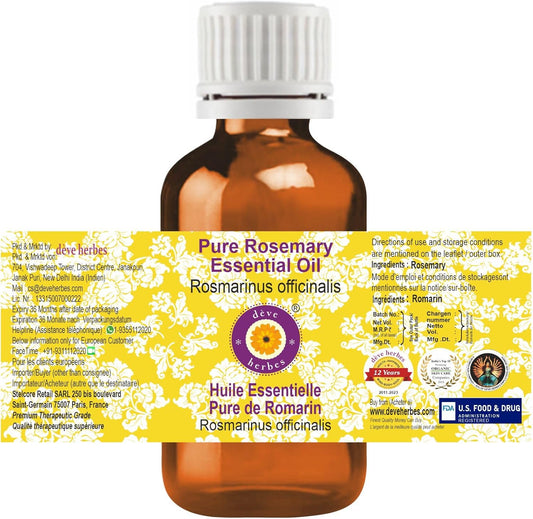 Deve Herbes Pure Rosewood Essential Oil (Dalbergia Sissoo) Steam Distilled 50Ml (1.69 Oz)