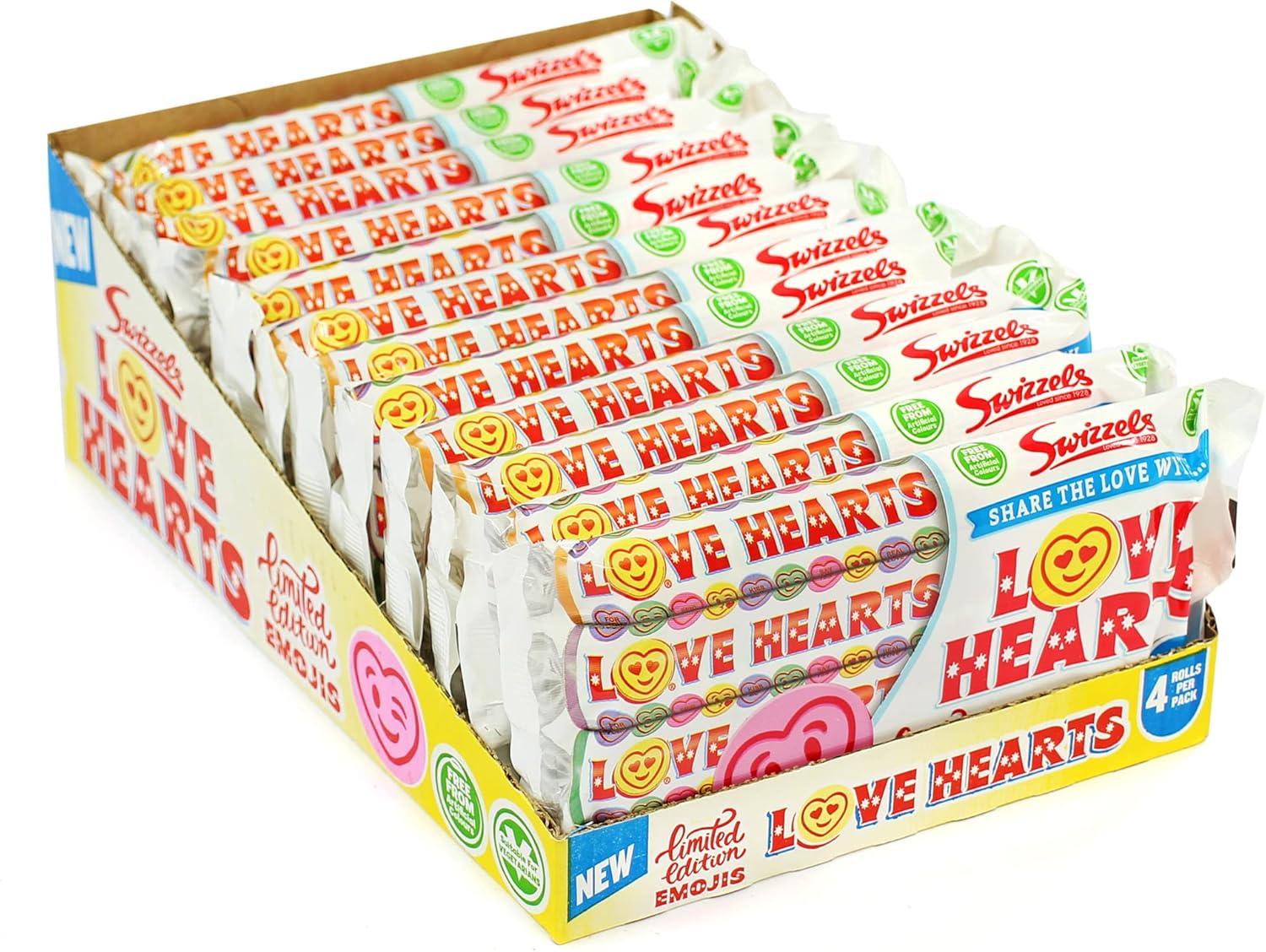 Swizzels Original Love Hearts - A Delicious And Fruity Selection Of Classic Candy Conversation Hearts 127G