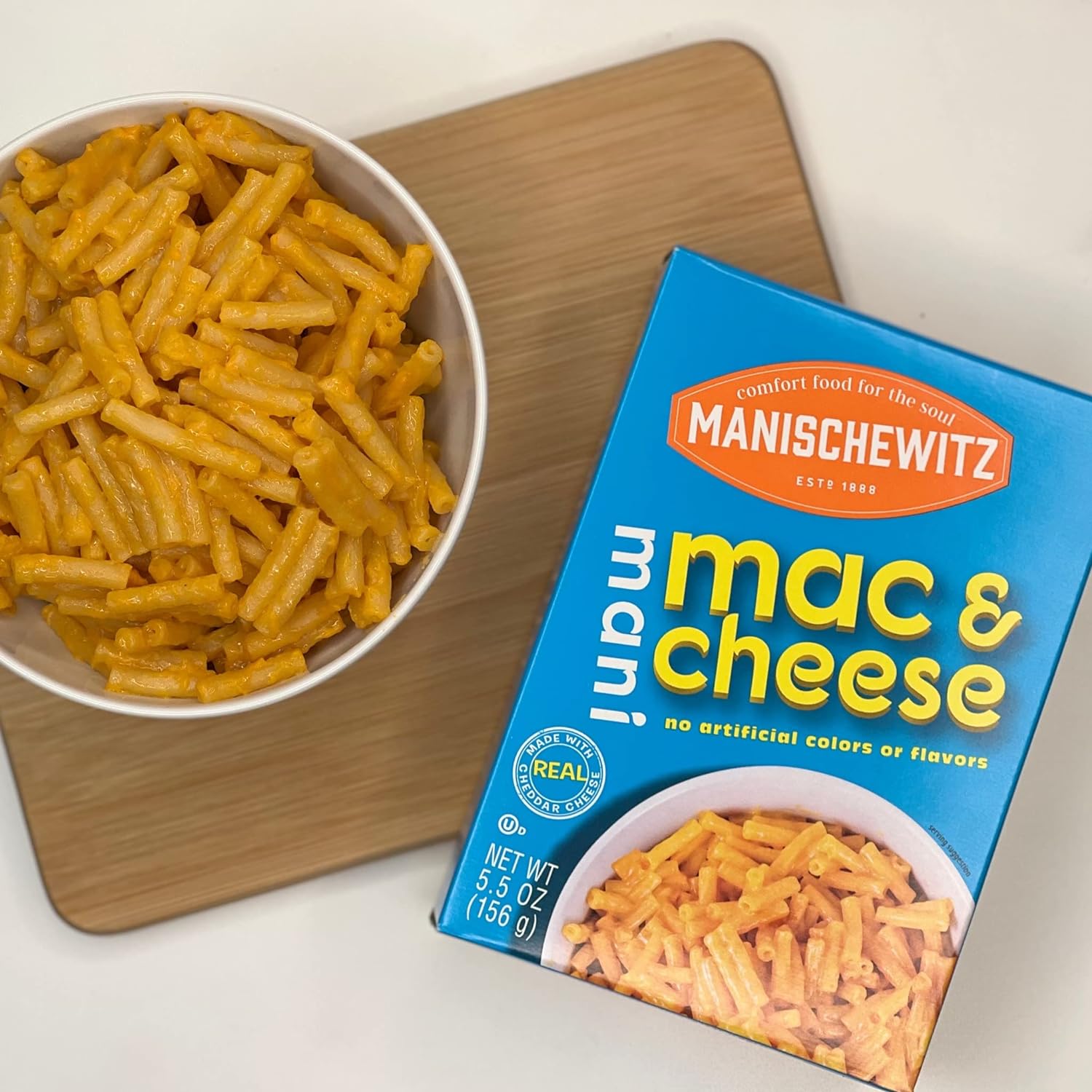 Manischewitz Kosher Mac & Cheese, 5.5oz (8 Pack) Made with Real Cheddar Cheese, No Artificial Colors of Flavors, Certified Kosher : Grocery & Gourmet Food