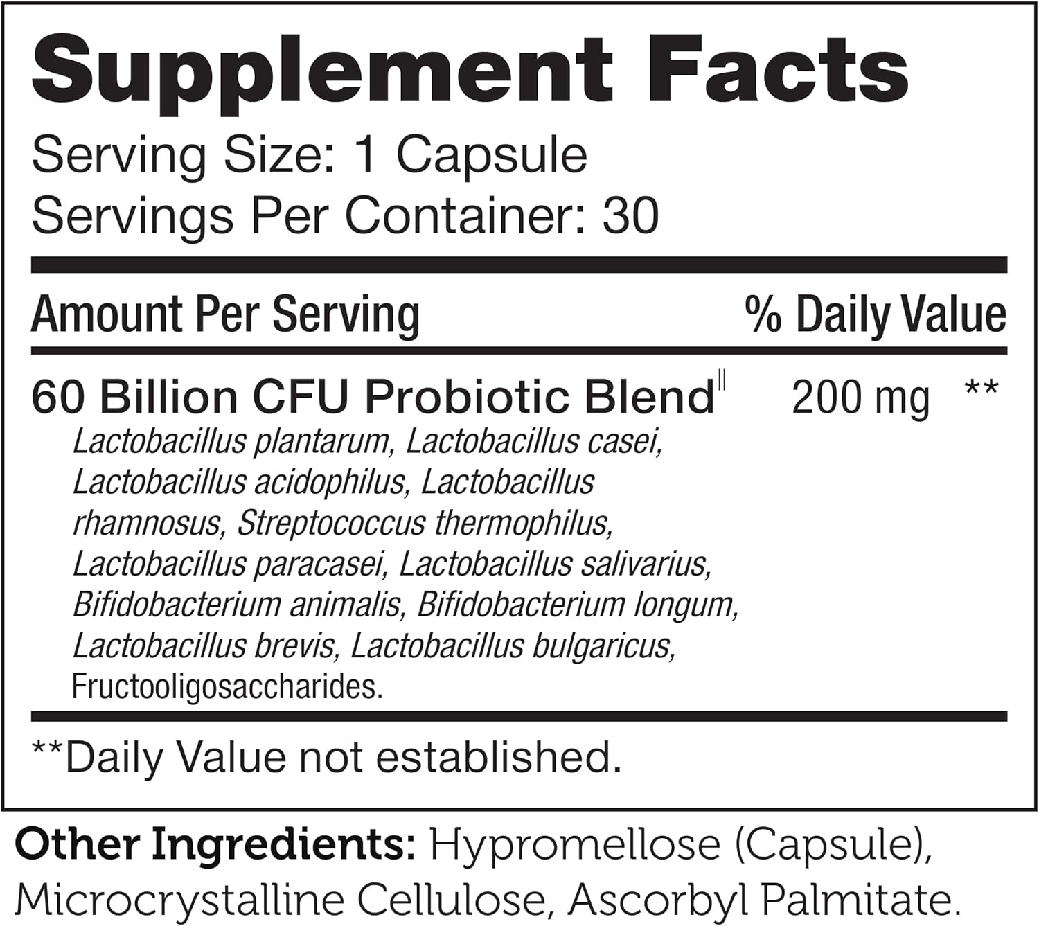 Zahler Biodophilus, 60 Billion Live Cultures Per Serving, Supports Digestive Health,Certified Kosher, 30 Capsules : Health & Household