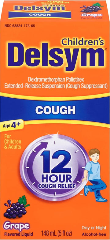 Delsym Children'S 12 Hr Cough Relief Liquid, Grape, 5Oz