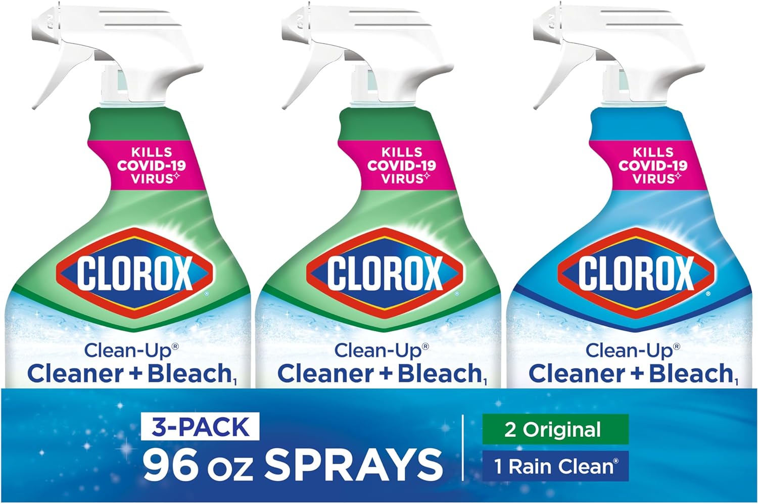 Clorox Clean-Up Cleaner + Bleach1 Value Pack, Household Essentials, 32 Fl Oz Each, Pack Of 3