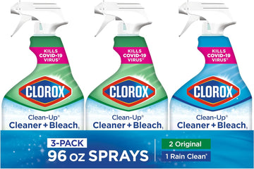 Clorox Clean-Up Cleaner + Bleach1 Value Pack, Household Essentials, 32 Fl Oz Each, Pack Of 3