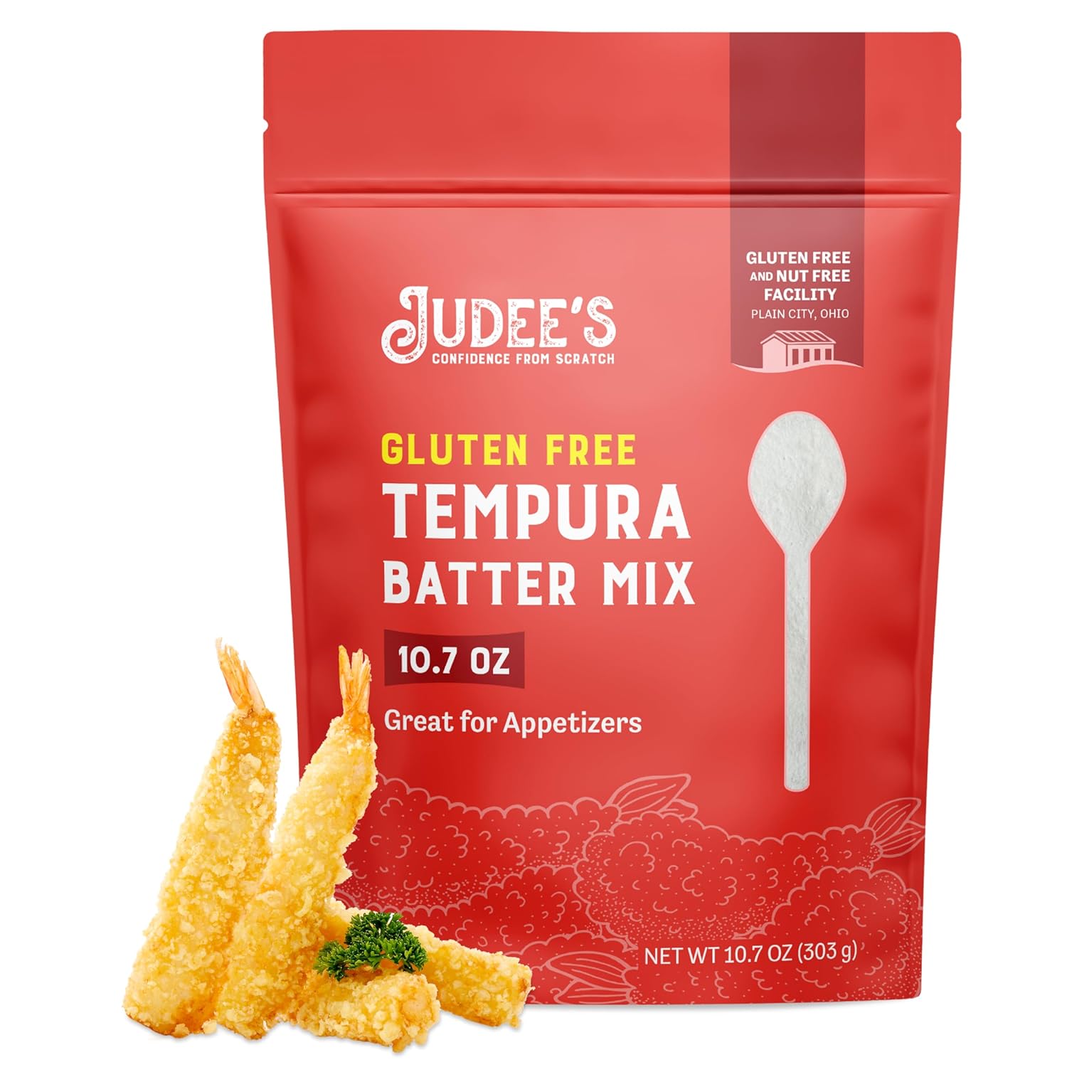 Judee's Tempura Batter Mix - 10.7 oz - Delicious and 100% Gluten Free - Crispy Coating for Vegetables, Shrimp, and Proteins - Easy to Prepare, Just Add Water