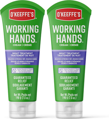 O'Keeffe'S Working Hands Night Treatment Hand Cream, 7 Oz Tube, (Pack Of 2)