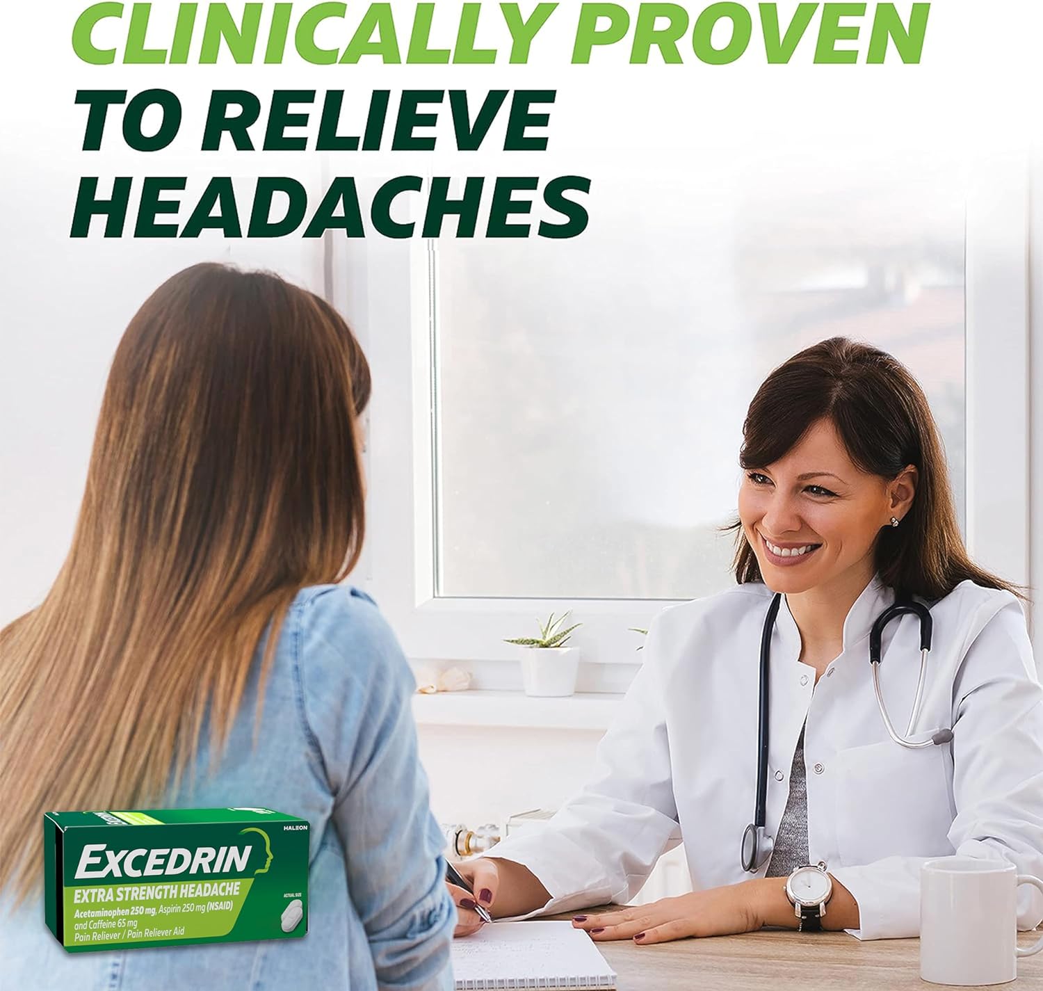 Excedrin Extra Strength Pain Relief Caplets For Headache Relief, Temporarily Relieves Minor Aches And Pains Due To Headache - 200 Count : Health & Household