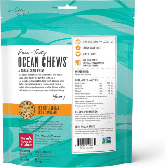 The Honest Kitchen Ocean Chews™ Crispy Cod Fish Skins Dog Treats, 2.75 oz (Beams™)
