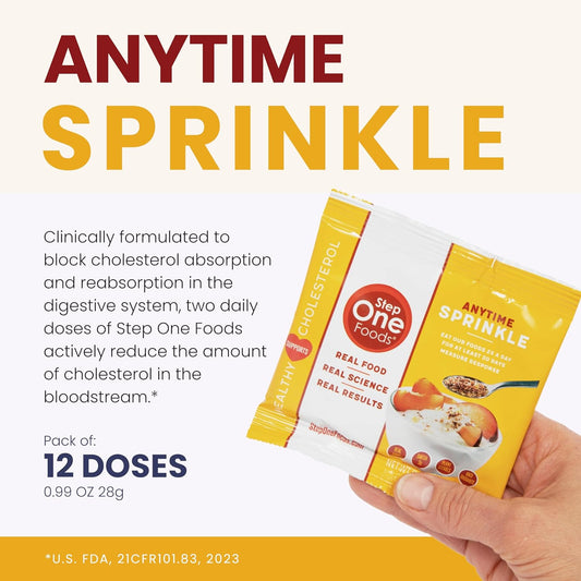 Step One Foods Anytime Sprinkle, Heart Healthy Snack Plant Sterols, Omega 3'S And Dietary Fiber Gluten Free Vegan Granola (12 Pack)