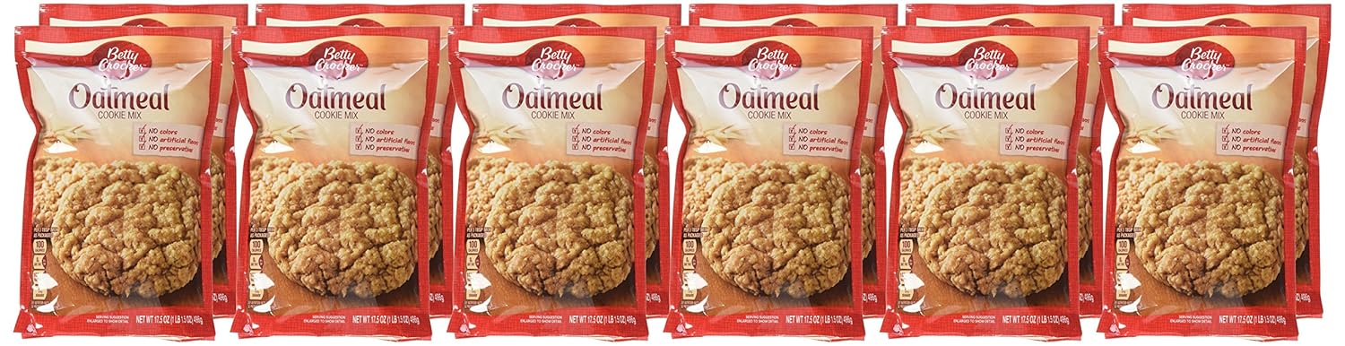 Betty Crocker Oatmeal Cookie Mix, 17.5 Oz. (Pack Of 12)