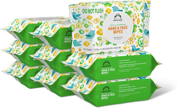Amazon Brand - Mama Bear Baby Hand & Face Wipes, Unscented, 180 Count (9 Packs Of 20)