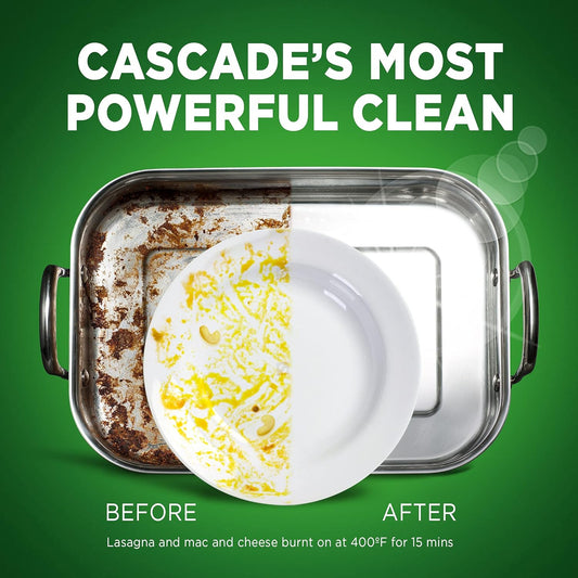 Cascade Platinum Dishwasher Pods, ActionPacs Dishwasher Detergent with Dishwasher Cleaner Action, Lemon Platinum Plus, 70 Count
