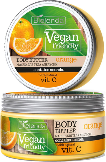 Bielenda Vegan Friendly - Actively Take Care Of The Skin, Tone, Moisturize And Soften It, Restoring The Extraordinary Smoothness And Elasticity - Vegan Friendly Orange Body Butter - 250 Ml