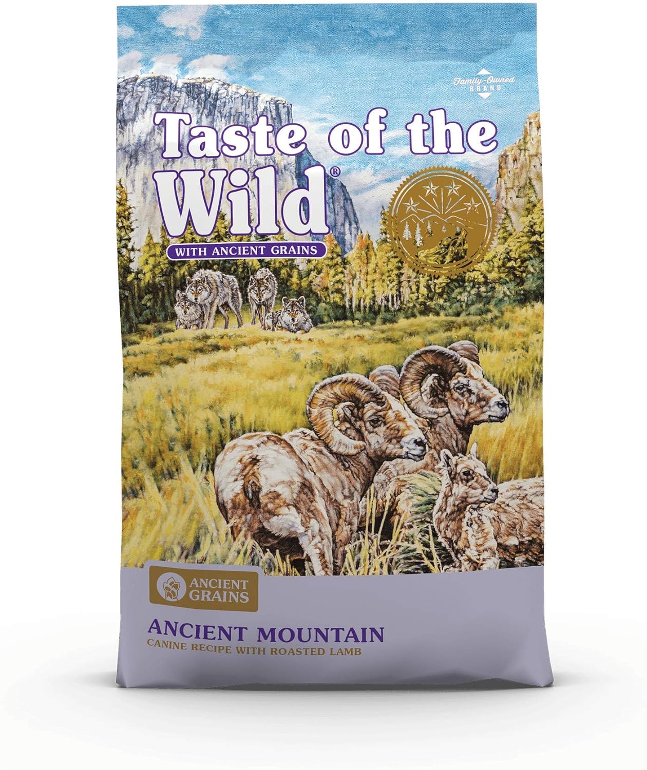 Taste Of The Wild With Ancient Grains Ancient Mountain Canine Recipe With Roasted Lamb Dry Dog Food, Made With High Protein From Real Lamb And Guaranteed Nutrients And Probiotics 28Lb