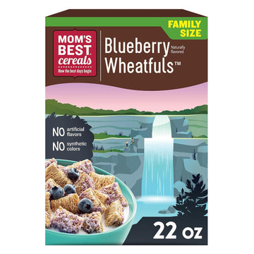 Mom's Best Blueberry Wheatfuls Breakfast Cereal, 22 Ounce Box