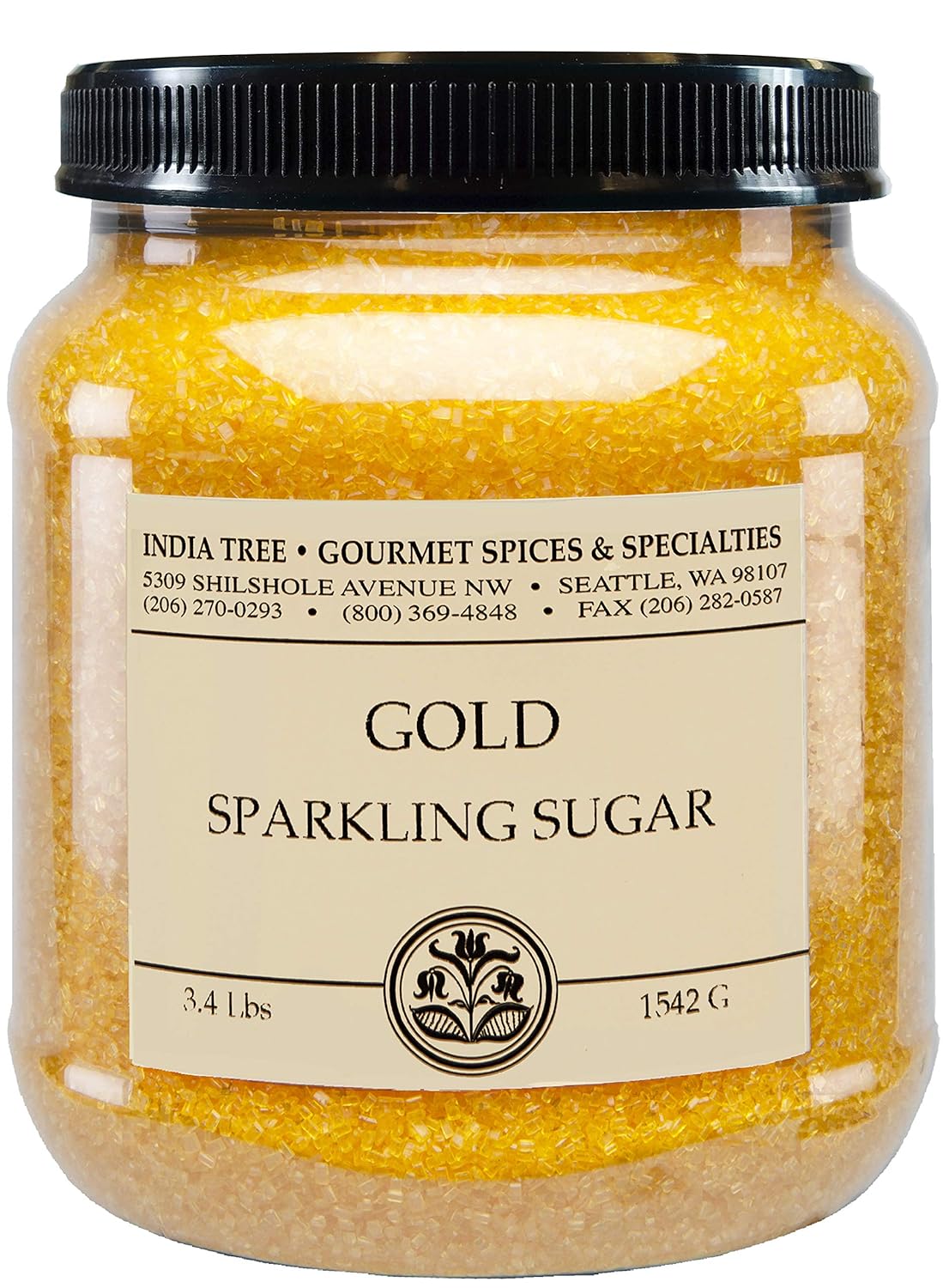 India Tree Star Gold Sparkling Sugar, 3.4 Lb (Pack Of 2)