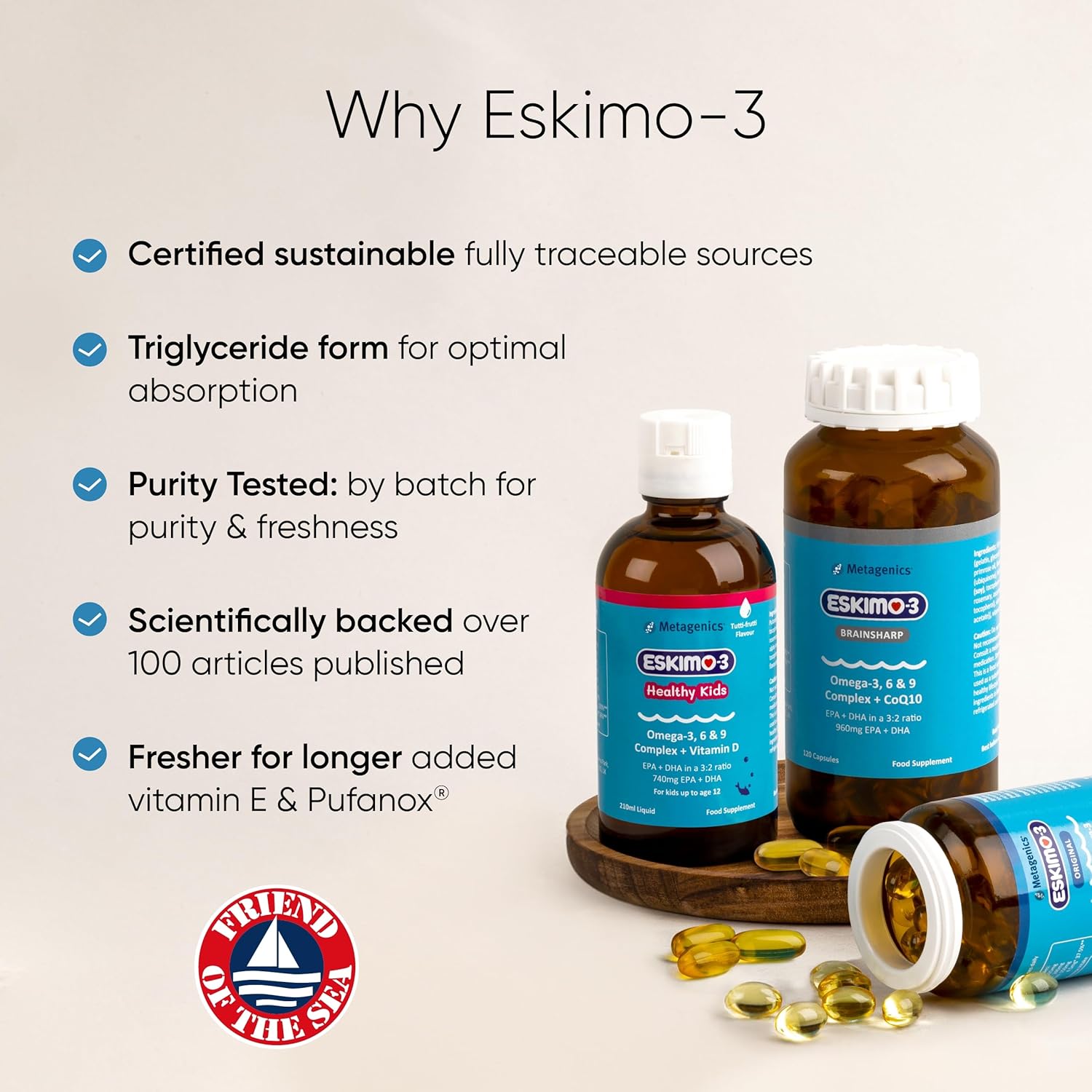 Eskimo-3 Fish Oil Liquid by Metagenics - Source of Omega-3 and Essential Fatty Acids EPA & DHA - Lime, 210ml : Amazon.co.uk: Health & Personal Care