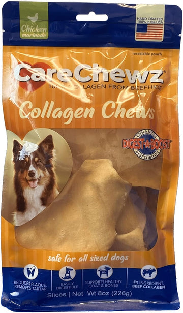 Pet Factory Carechewz Collagen Slices Dog Chew Treats - Chicken Flavor, 8 Oz