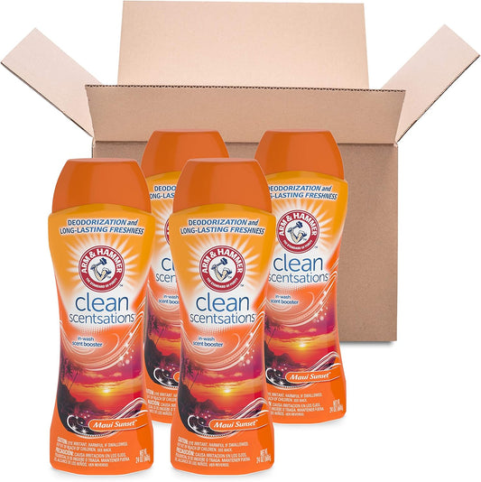 Arm & Hammer Clean Scentsations In-Wash Scent Booster - Maui Sunset, 24 Oz, 4 Count