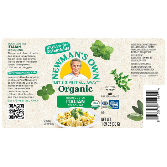 Organic Buon Gusto! Italian Seasoning; Perfect Spices For Cooking Italian Bread, Pizza, Salads And Chicken, Usda Certified Organic; No Preservatives; Salt Free; Non-Gmo; Gluten-Free; 1.09 Oz Bottle