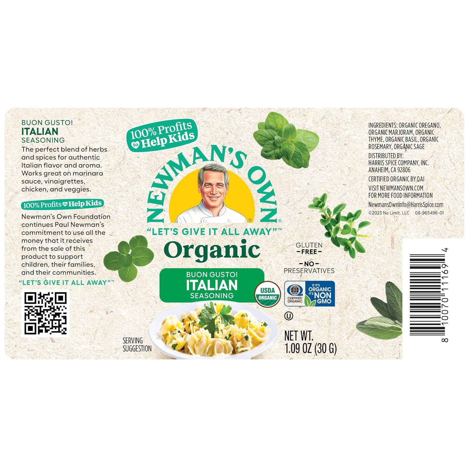 Newman’s Own Organic Seasoning Salt Free Bundle – (Set of 3) Salt Free Seasoning, Garlicky Citrus, Italian : Grocery & Gourmet Food