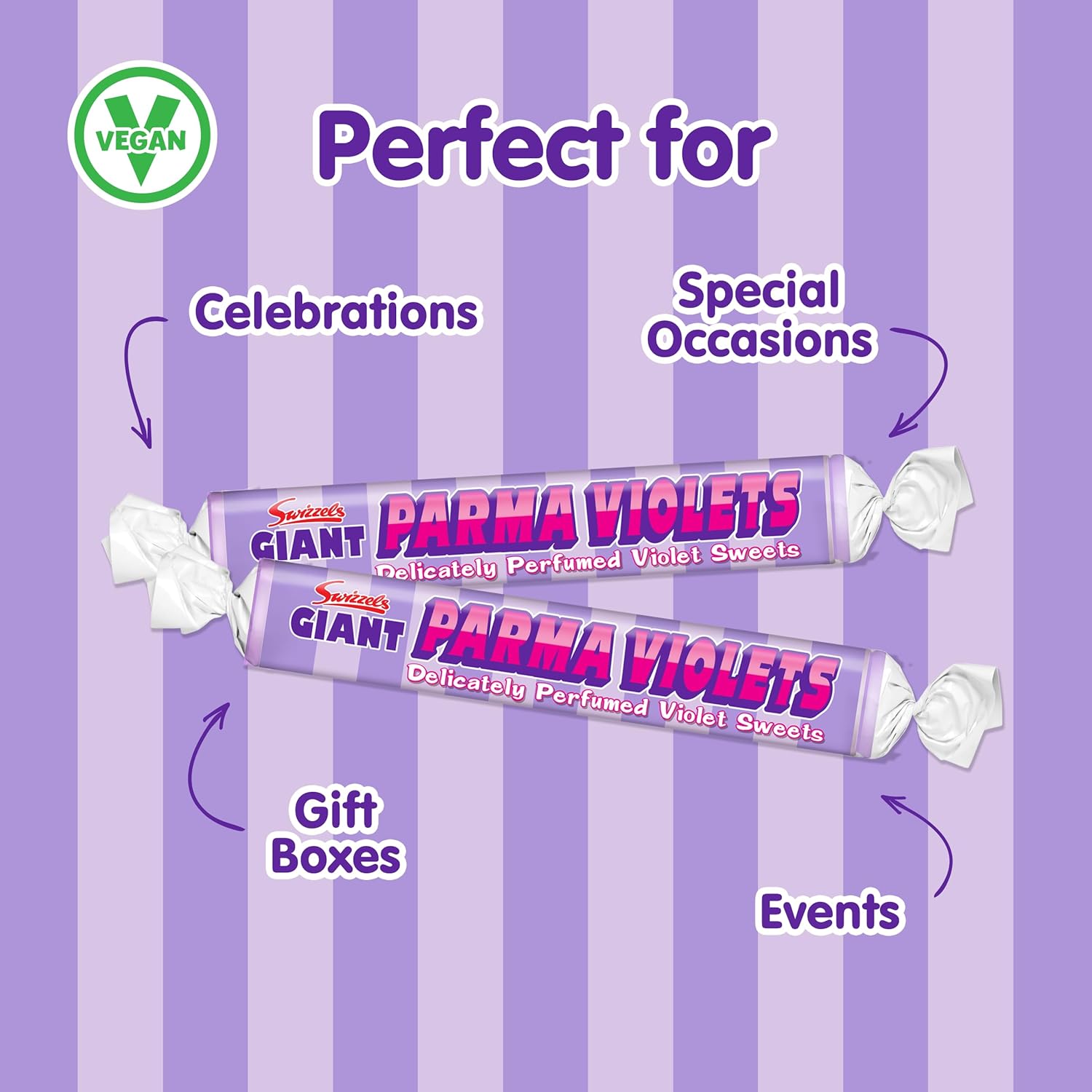 Swizzels Giant Parma Violets 24 Rolls (24 x 40 g) (Pack of 2) : Amazon.co.uk: Grocery