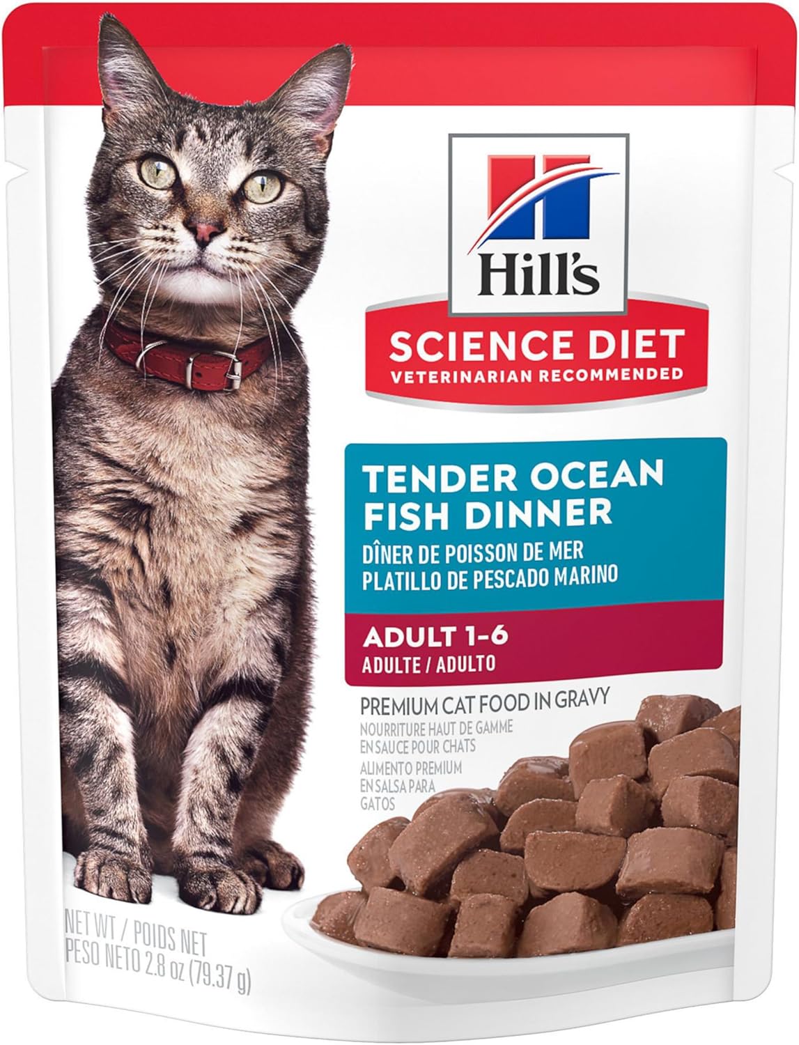 Hill'S Science Diet Adult 1-6, Adult 1-6 Premium Nutrition, Wet Cat Food, Ocean Fish Stew, 2.8 Oz Pouch, Case Of 24
