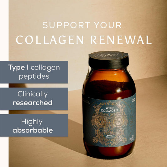 Ancient + Brave Wild Collagen Powder 200G - Pure Hydrolyzed Marine Collagen Peptides Supplement - Best Collagen Powder For Women (Fish) - High Protein, Fasting Friendly - Halal & Kosher Certified
