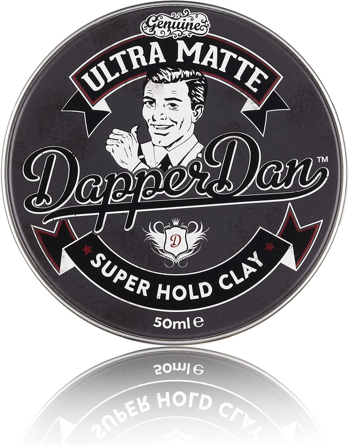 Dapper Dan Ultra Matte Hair Clay, Super Hold Hair Clay For Men, Long Lasting, Extra Strong Clay With Easy Application, Gently Fragranced, 1 X 50Ml