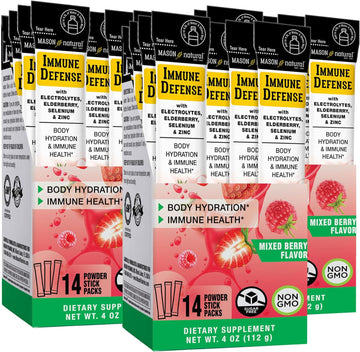 Mason Natural Immune Defense with Electrolytes, Elderberry, Selenium a