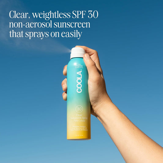 Coola Organic Sunscreen Spf 30 Sunblock Spray, Dermatologist Tested Skin Care For Daily Protection, Vegan And Gluten Free, Piña Colada, 6 Fl Oz : Beauty & Personal Care
