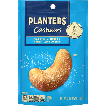 Planters Cashews Salt And Vinegar, 5Oz Bag