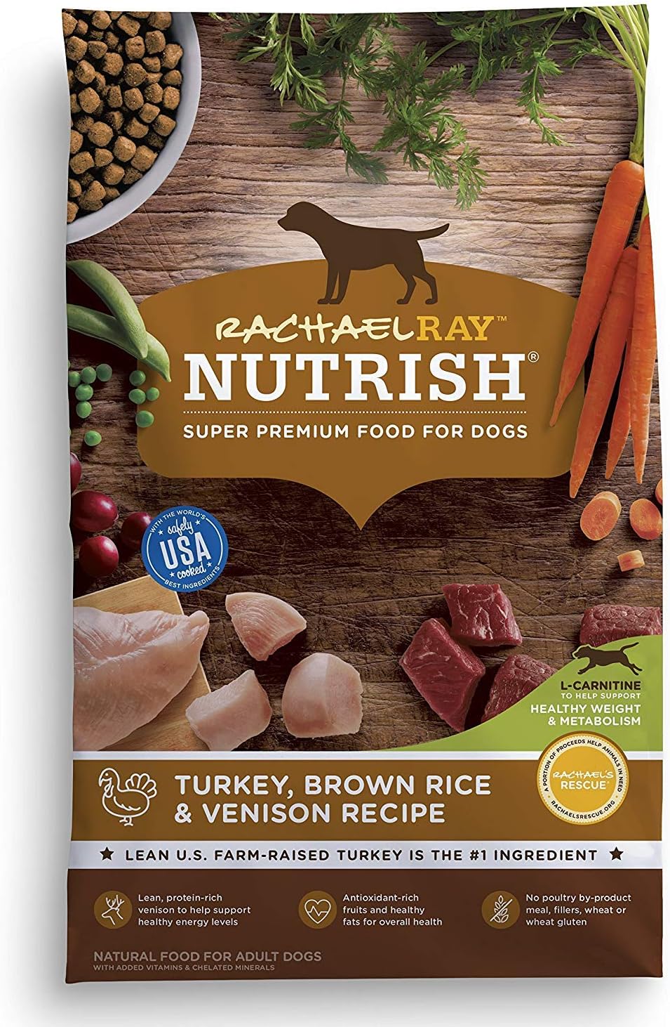 Rachael Ray Nutrish Dry Dog Food, Turkey, Brown Rice & Venison Recipe For Weight Management, 5.5 Pound Bag